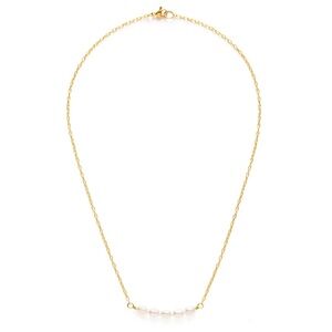Freshwater Pearl Necklace, 14k Gold Dipped Chain - Eco-Friendly, Made in the US